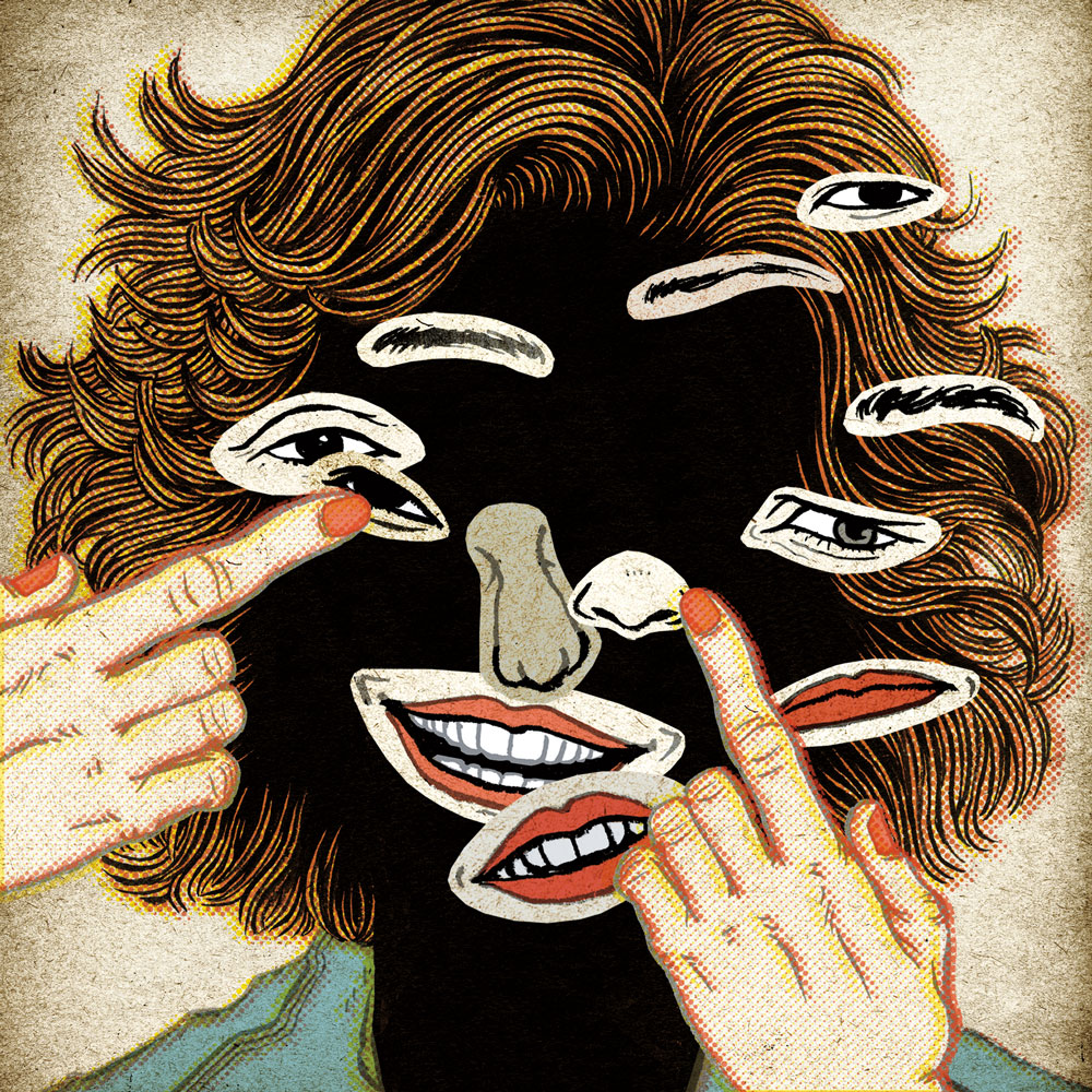 Illustration on face blindness
