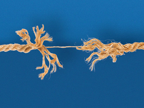 Frayed rope. Photo/Animation credit TK.