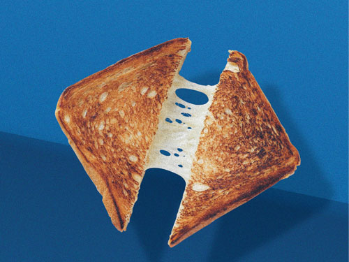 Grilled cheese sandwich. Photo/Animation credit TK.